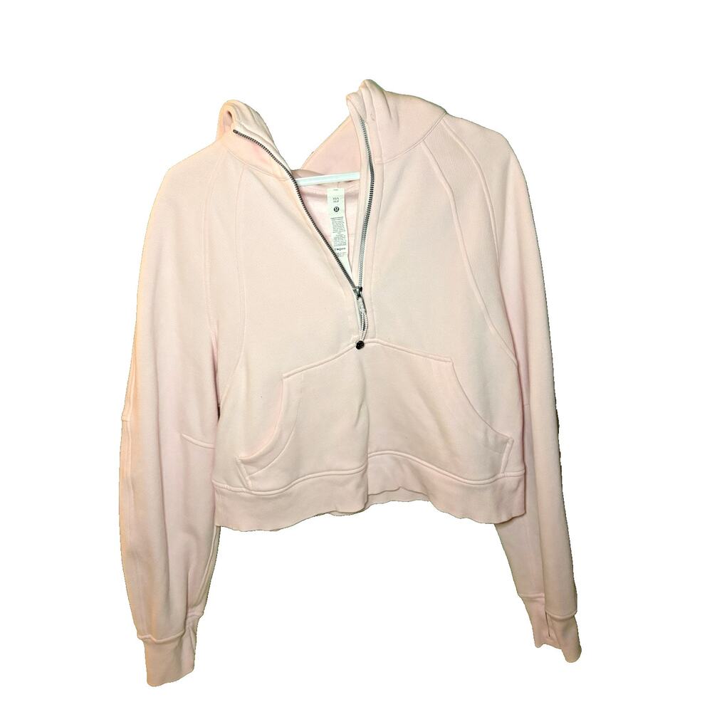 Lululemon Scuba Oversized 1/2 Zip Hoodie Strawberry Milkshake Pink XS/S (STMK)